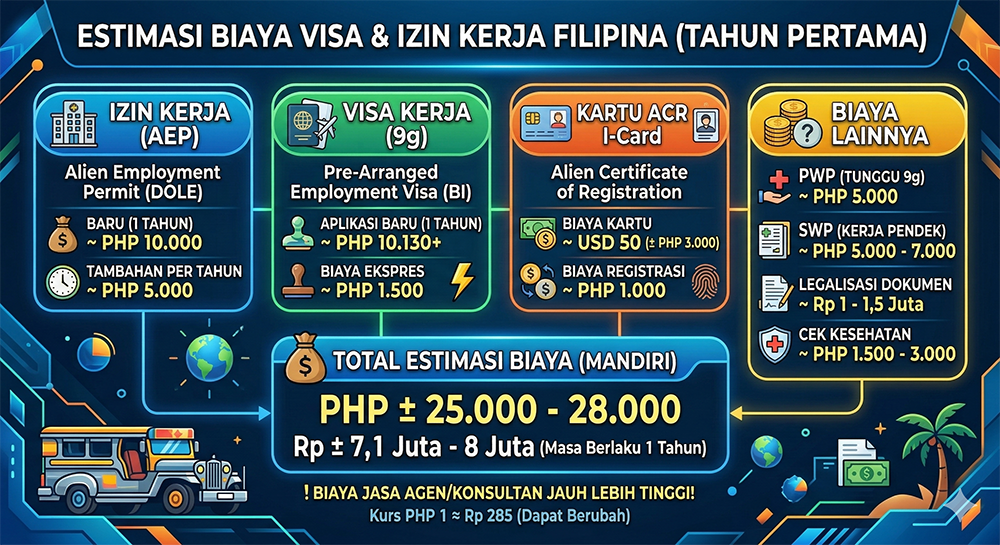 infografis biaya visa kerja filipina