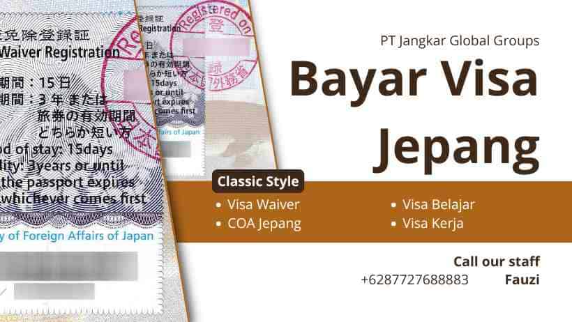 Bayar Visa Jepang