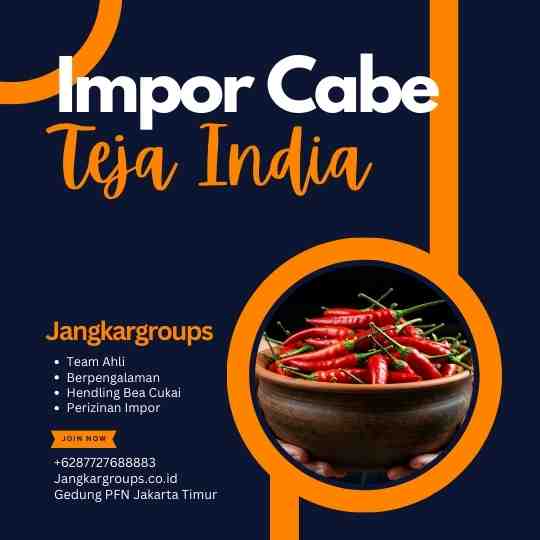 Impor Cabe Teja India