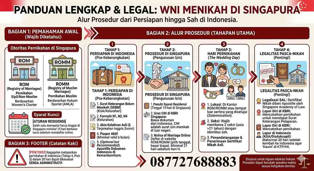 Infografis Persyaratan Menikah WNI di Singapore