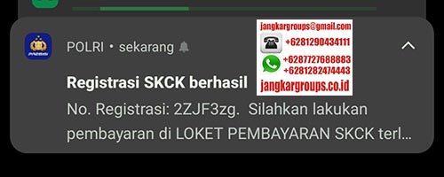 Registrasi SKCK Berhasil