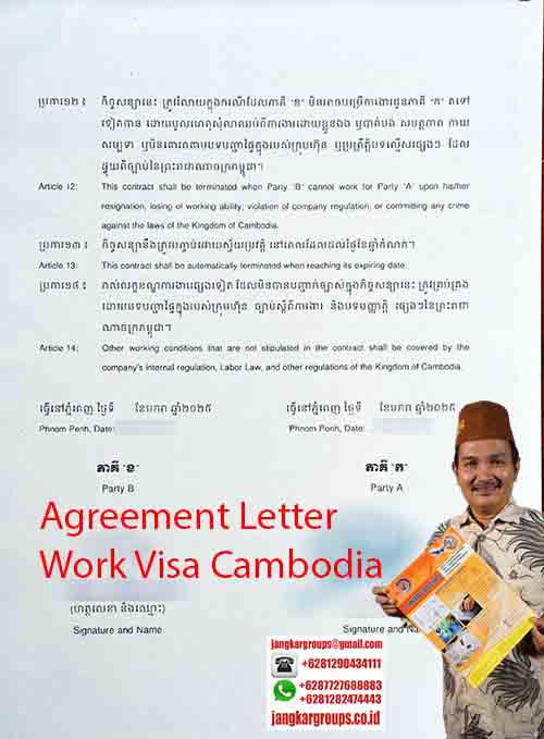 Contoh Agreement Letter Work Visa Cambodia