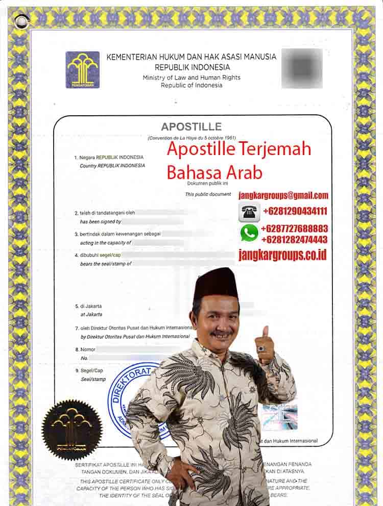 Apostille Terjemah Bahasa Arab