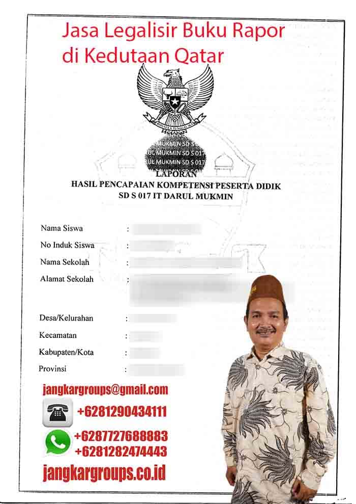Jasa Legalisir Buku Rapor Qatar