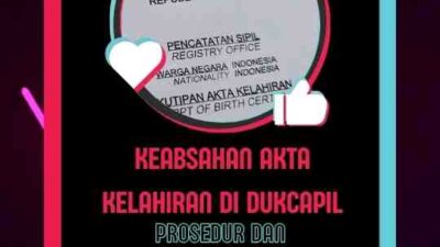 Keabsahan Akta Kelahiran di Dukcapil Prosedur dan Persyaratan