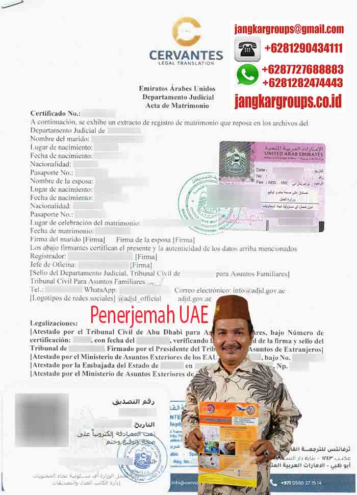 Penerjemah Sertifikat Nikah UAE