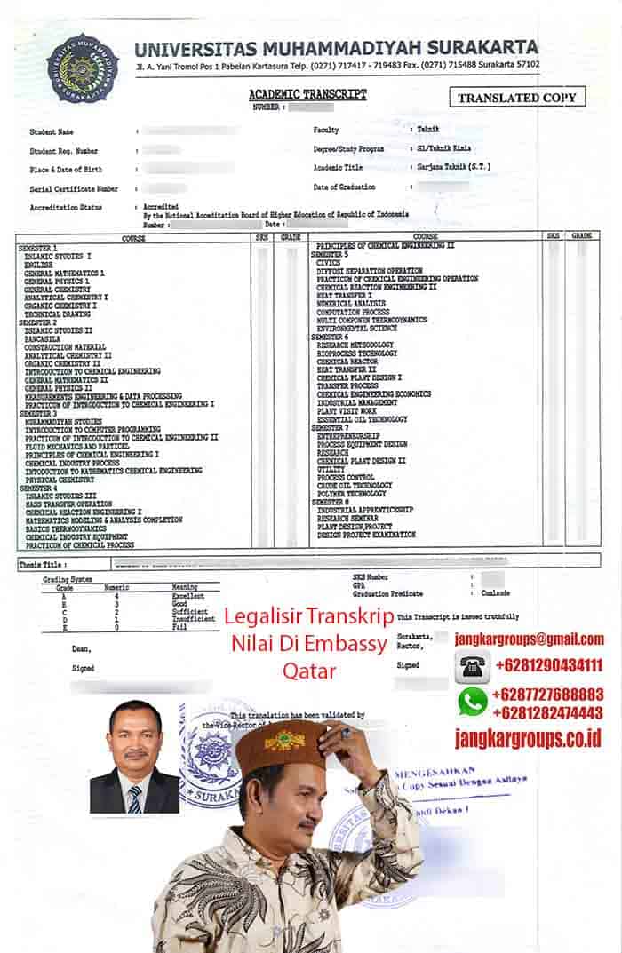 Contoh Legalisir Transkrip Nilai Qatar