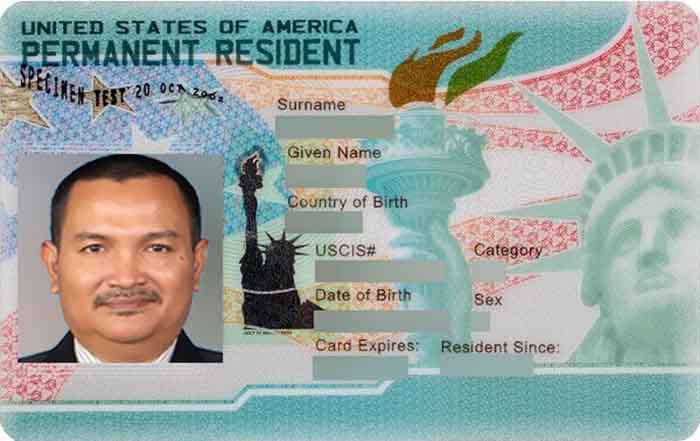 Contoh Green Card Amerika
