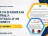 Jasa CNI di Kedutaan Australia: Certificate of No Impediment