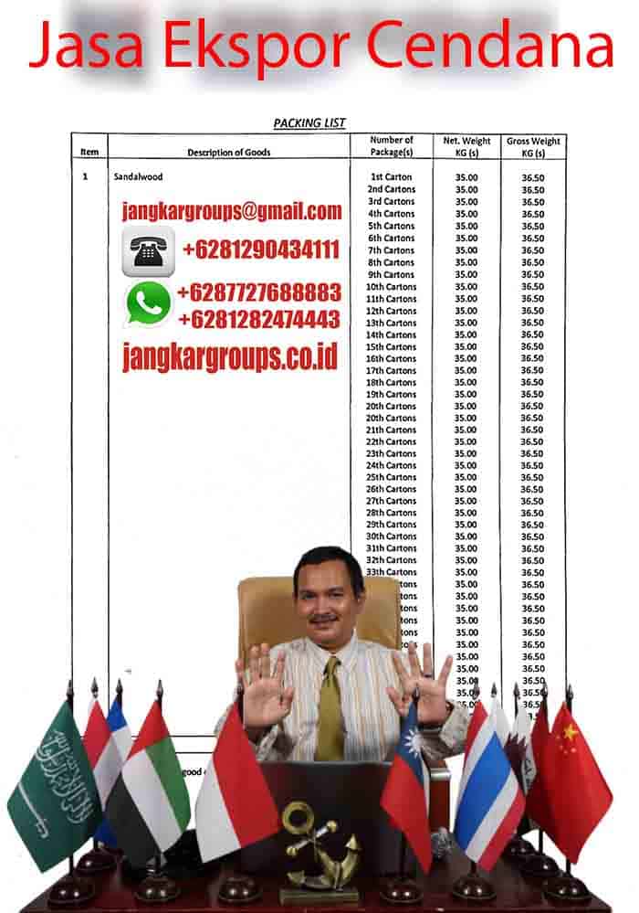 Jasa Urus Ekspor Cendana
