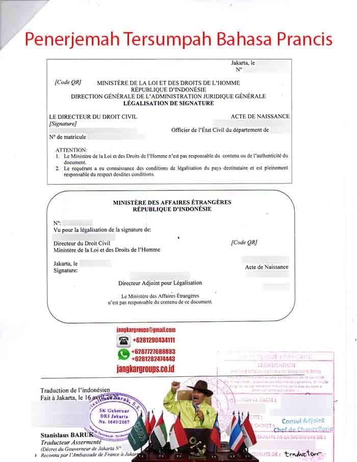 Penerjemah Tersumpah Bahasa Prancis