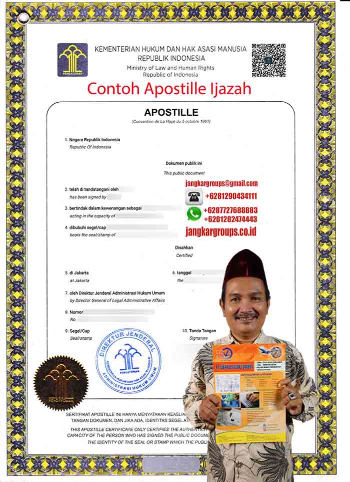 Contoh Apostille Ijazah