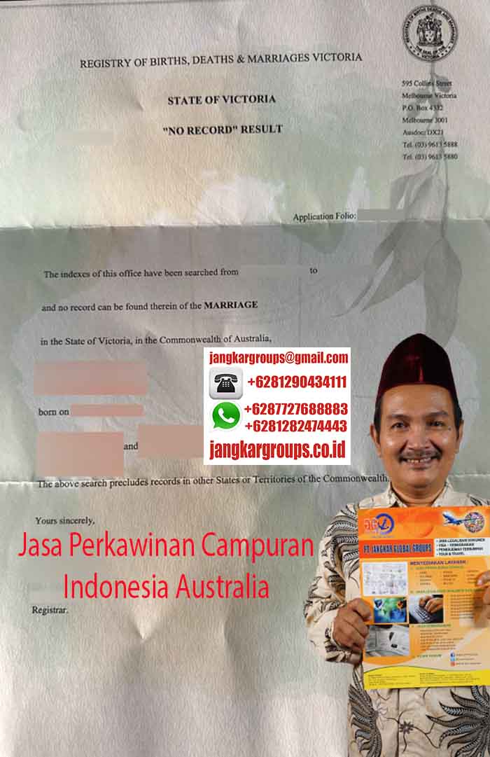 Contoh Surat singel victoria australia