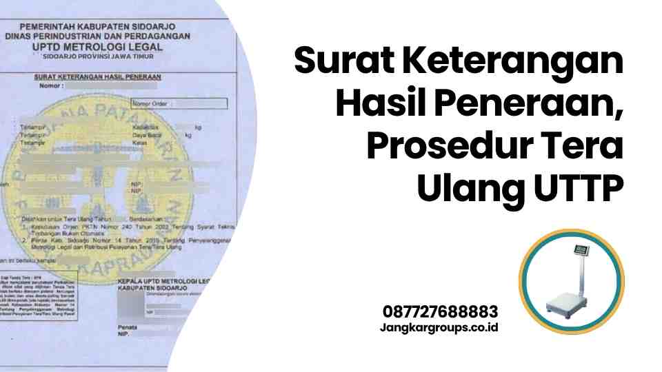 Surat Keterangan Hasil Peneraan, Prosedur Tera Ulang UTTP