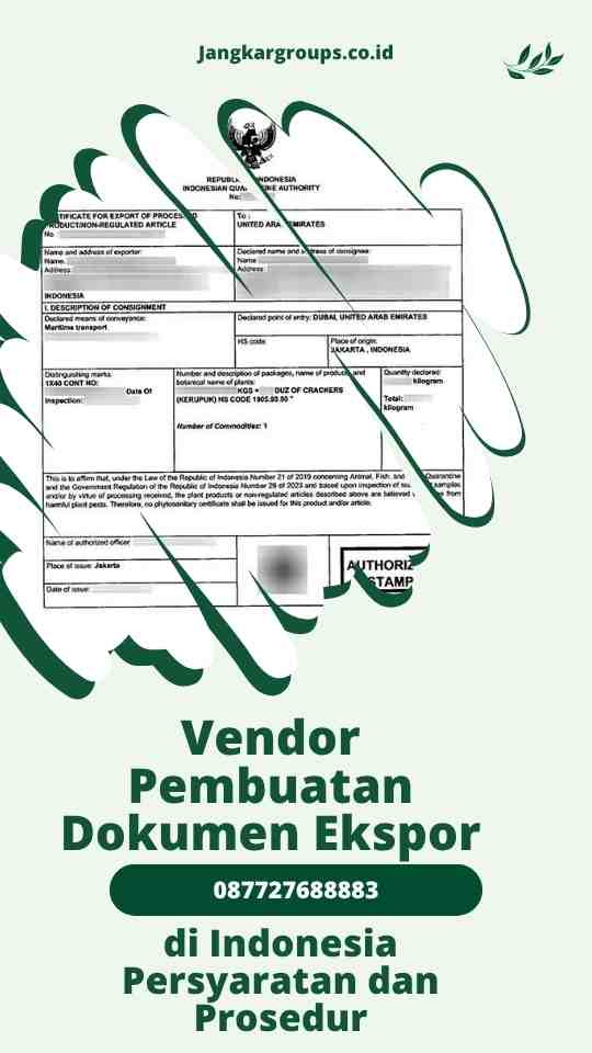Vendor Pembuatan Dokumen Ekspor Jangkargroups