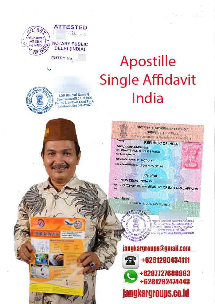 Contoh Apostille Single Affidavit India