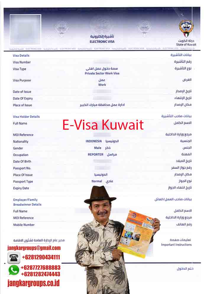 Contoh EVisa Kuwait