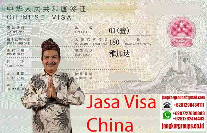 Contoh Visa China