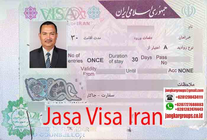 Contoh Visa Iran