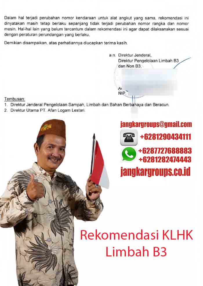 Rekomendasi KLHK Pengangkutan Limbah B3