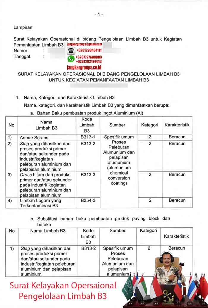 Surat Kelayakan Operasional Pengelolaan Limbah B3