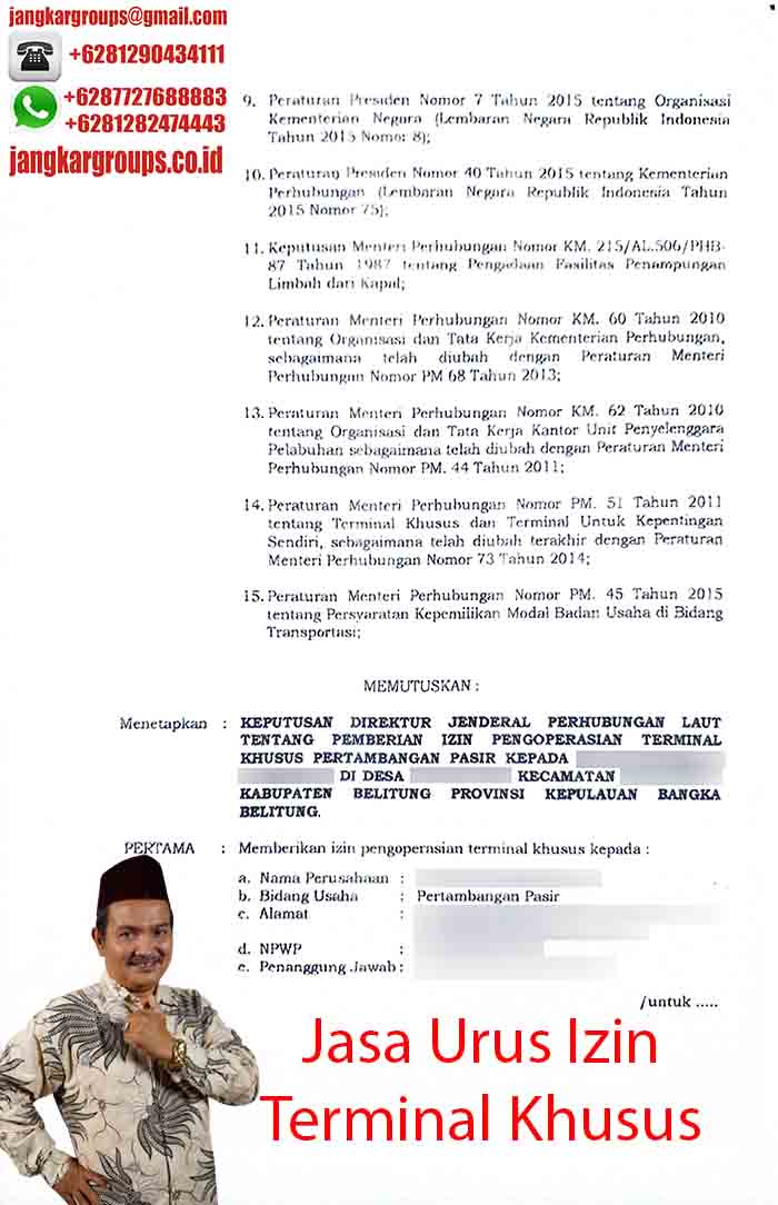 Contoh Izin Terminal Khusus Pertambangan Pasir3