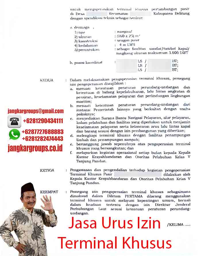 Contoh Izin Terminal Khusus Pertambangan Pasir4