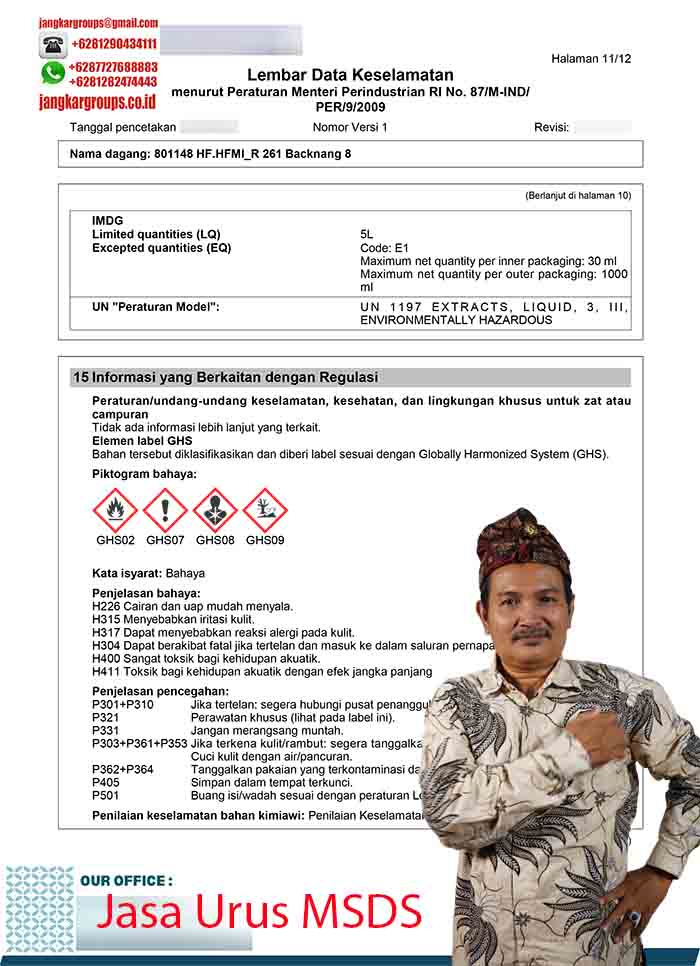 Contoh MSDS Lembar Data Keselamatan11