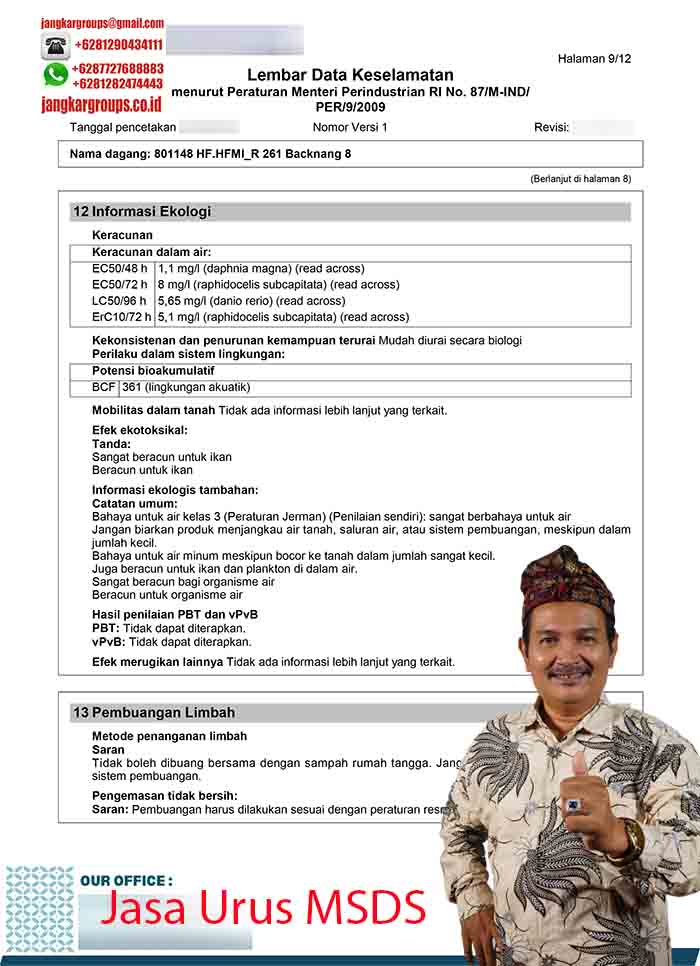 Contoh MSDS Lembar Data Keselamatan9