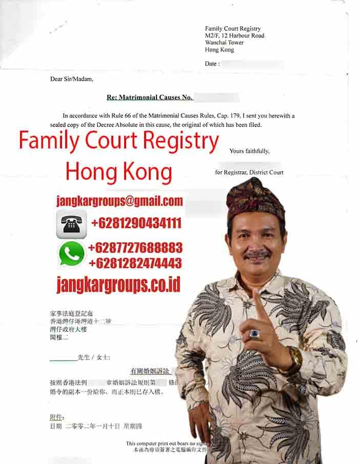 Contoh Matrimonial Causes Hong Kong