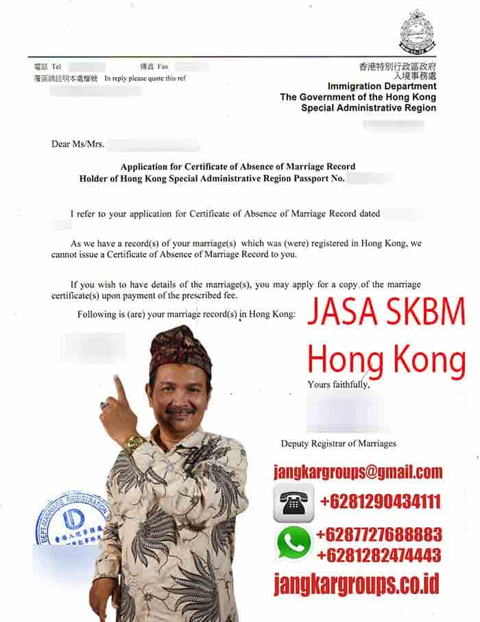 Contoh SKBM Hong Kong