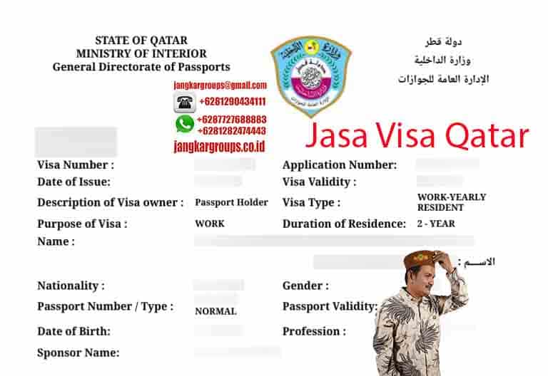 Contoh Visa Qatar