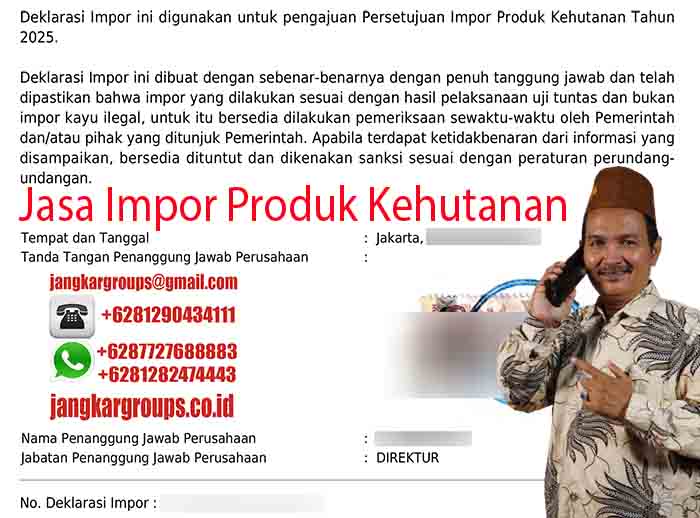 Jasa Impor Produk Kehutanan