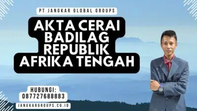 Akta Cerai Badilag Republik Afrika Tengah