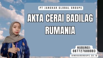 Akta Cerai Badilag Rumania