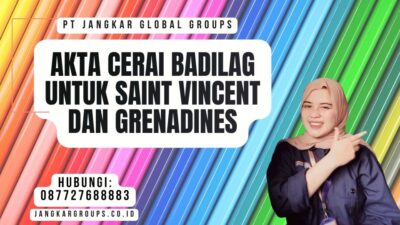 Akta Cerai Badilag Untuk Saint Vincent dan Grenadines