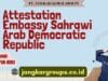 Attestation Embassy Sahrawi Arab Democratic Republic