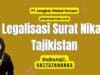 Legalisasi Surat Nikah Tajikistan