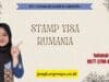 Stamp Visa Rumania