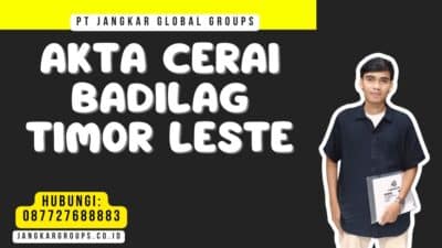 Akta Cerai Badilag Timor Leste