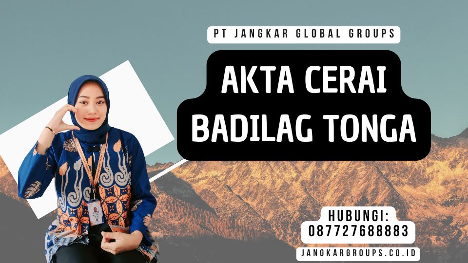 Akta Cerai Badilag Tonga