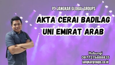 Akta Cerai Badilag Uni Emirat Arab