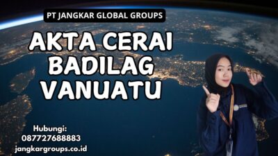 Akta Cerai Badilag Vanuatu