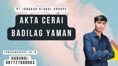 Akta Cerai Badilag Yaman