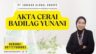 Akta Cerai Badilag Yunani