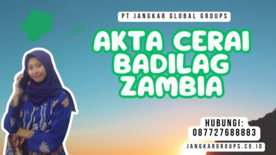 Akta Cerai Badilag Zambia