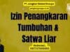 Izin Penangkaran Tumbuhan & Satwa Liar