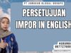 Persetujuan Impor In English