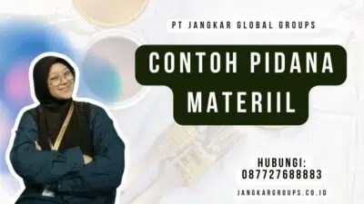 Contoh Pidana Materiil