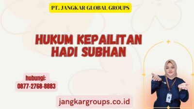 Hukum Kepailitan Hadi Subhan